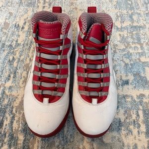 Men’s Jordan 10 Retro, Red Steele—-Size 9.5